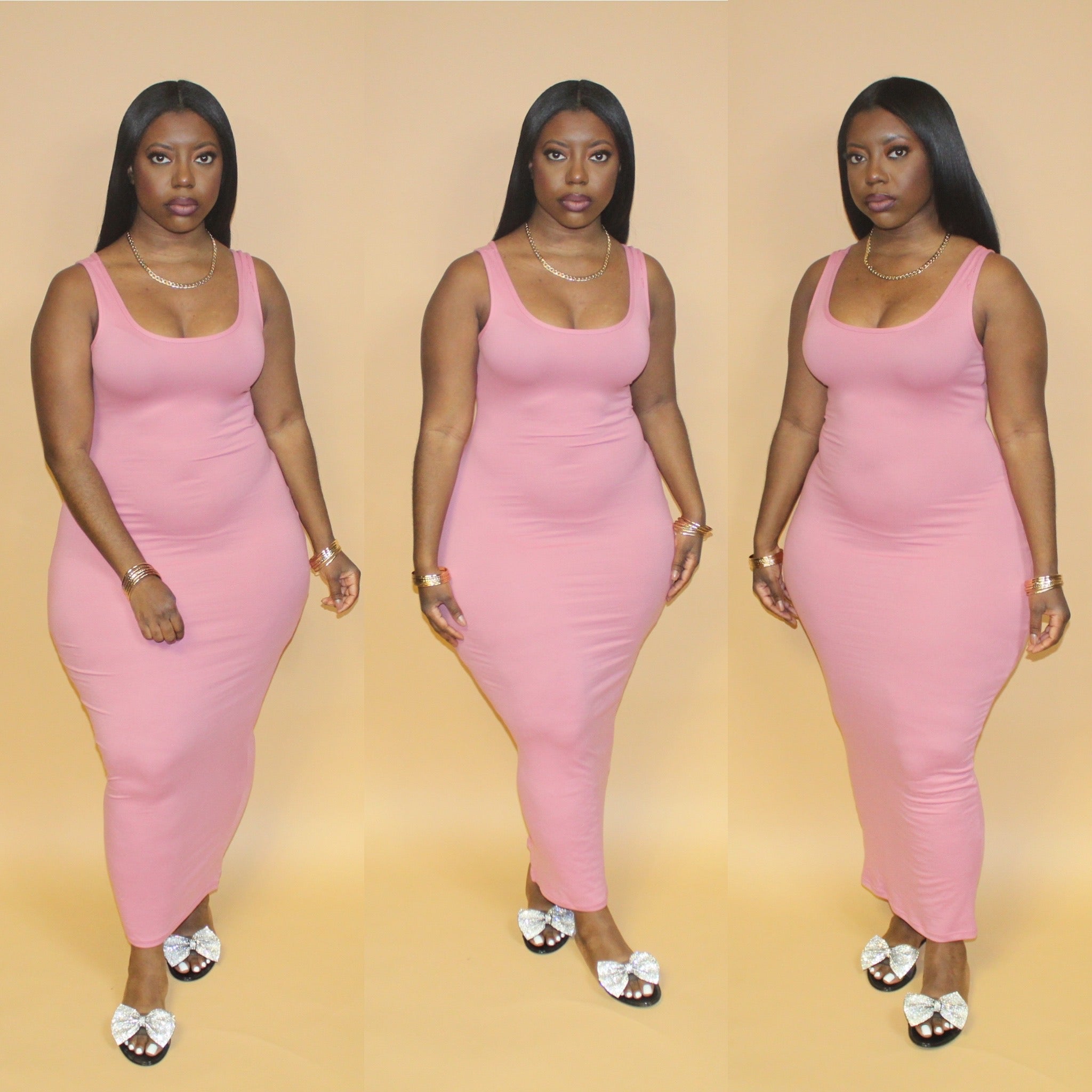 Essential Maxi Dress(Pink)