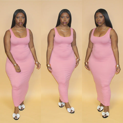 Essential Maxi Dress(Pink)
