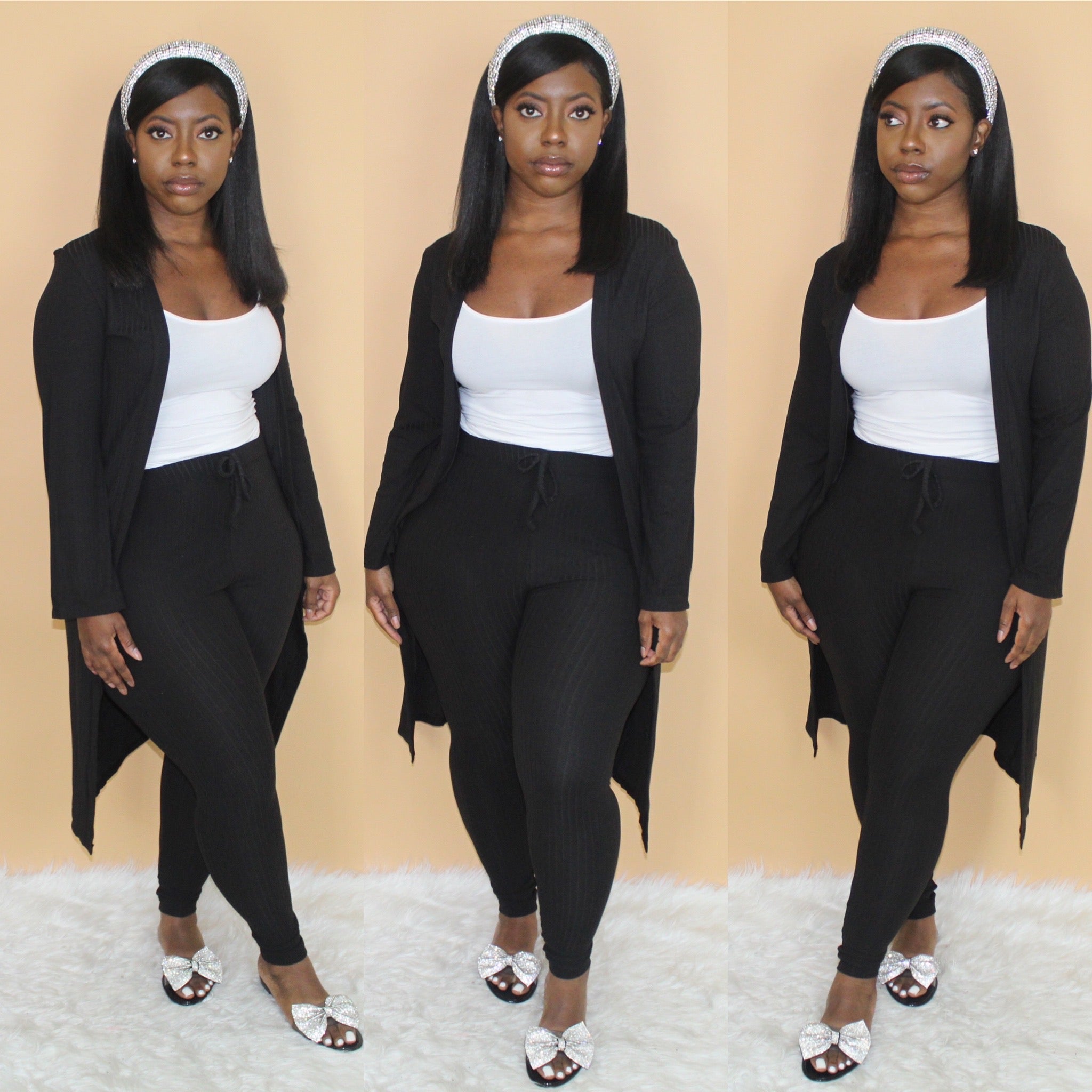 Cardigan Set(Black)